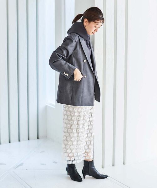 le.coeur blanc（ルクールブラン）の「ダンボールパーカー（パーカー・レディース・ダークグレー/ベージュ・38）」の20枚目の写真