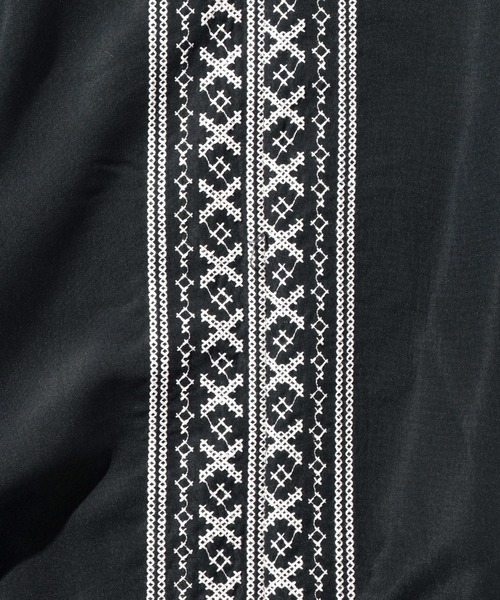 NO NEED（ノーニード）の「キューバ刺繍 リラックスワイドパンツ /セットアップ可能（その他パンツ・メンズ・グレー/ベージュ/ネイビー・ﾌﾘ-）」の5枚目の写真