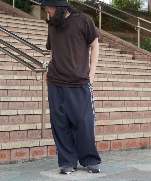 NO NEED（ノーニード）の「キューバ刺繍 リラックスワイドパンツ /セットアップ可能（その他パンツ・メンズ・グレー/ベージュ/ネイビー・ﾌﾘ-）」の22枚目の写真