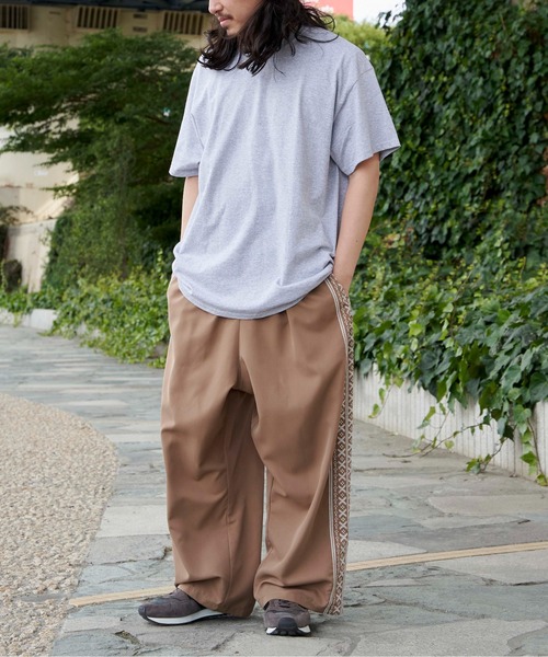 NO NEED（ノーニード）の「キューバ刺繍 リラックスワイドパンツ /セットアップ可能（その他パンツ・メンズ・グレー/ベージュ/ネイビー・ﾌﾘ-）」の15枚目の写真