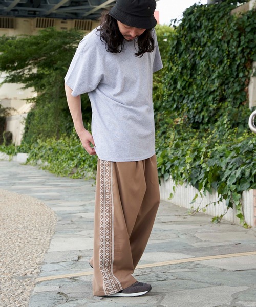 NO NEED（ノーニード）の「キューバ刺繍 リラックスワイドパンツ /セットアップ可能（その他パンツ・メンズ・グレー/ベージュ/ネイビー・ﾌﾘ-）」の18枚目の写真