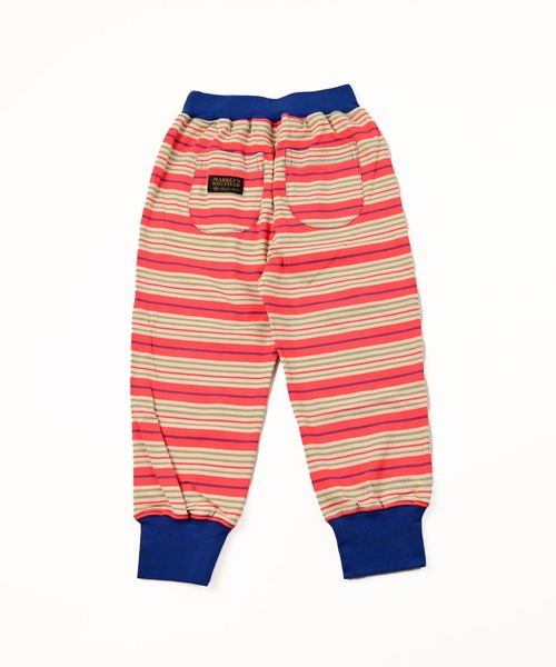 BIG FIELD（ビッグフィールド）の「【PEANUTS】スヌーピー/ワッペンボーダーパンツ（その他パンツ・キッズ・ブラウン/レッド・70/80/90/95/100/110/120/130/140/150）」の3枚目の写真