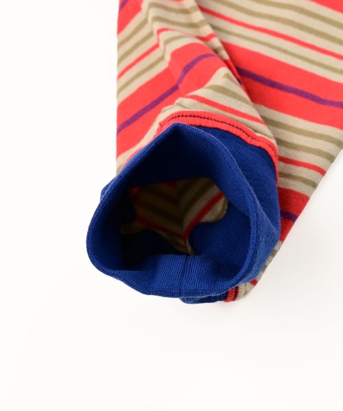 BIG FIELD（ビッグフィールド）の「【PEANUTS】スヌーピー/ワッペンボーダーパンツ（その他パンツ・キッズ・ブラウン/レッド・70/80/90/95/100/110/120/130/140/150）」の6枚目の写真