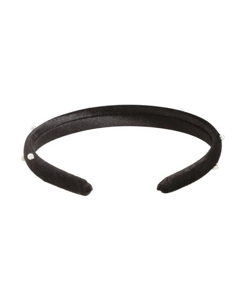 EATME（イートミー）の「フェイクパール付ベルベットカチューシャ（カチューシャ・レディース・ブラック・FREE）」の6枚目の写真
