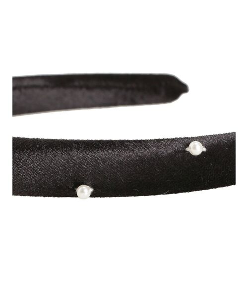 EATME（イートミー）の「フェイクパール付ベルベットカチューシャ（カチューシャ・レディース・ブラック・FREE）」の7枚目の写真