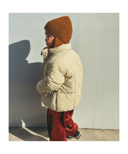 p.premier(ピードットプルミエ)の「マフラーいらずのふわもこ中綿ジャケット(ダウンジャケット/コート・キッズ・ベージュ/ダークブラウン/グリーン/ブラック・80/90/100/110/120/130/140)」の9枚目の写真