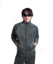 ZIP FIVE -White Line-（ジップファイブホワイトライン）の「【White Line】 90s ベロア コンパクト トラックトップ / トラックジャケット / 短丈 トップス（ブルゾン）」