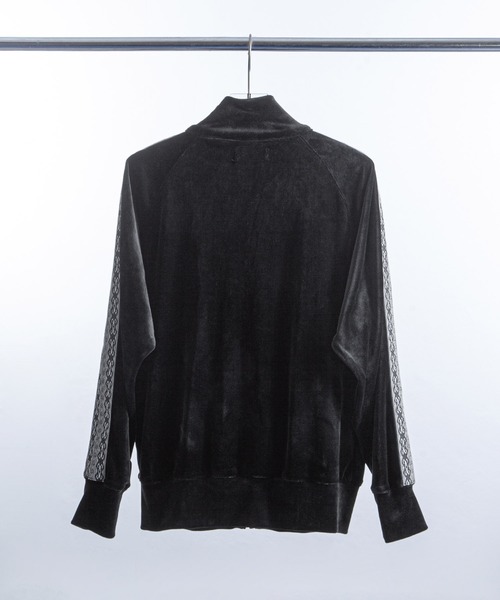 ZIP FIVE -White Line-(ジップファイブホワイトライン)の「【White Line】 90s ベロア コンパクト トラックトップ / トラックジャケット / 短丈 トップス(ブルゾン・メンズ・ブラック/グレー/ベージュ/ネイビー/オレンジ・MEDIUM/LARGE/X-LARGE)」の8枚目の写真