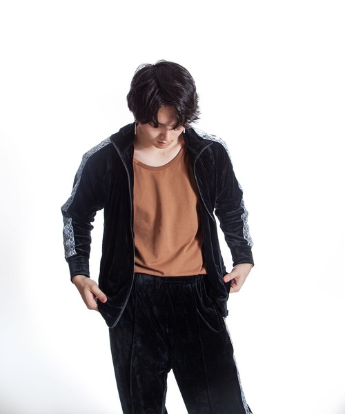 セール】【White Line】 90s ベロア コンパクト トラックトップ