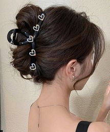 TONE SELECT GOODS（トーンセレクトグッズ）の「【urge select】ビジュー ハート バンスクリップ（バレッタ/ヘアクリップ・レディース）」