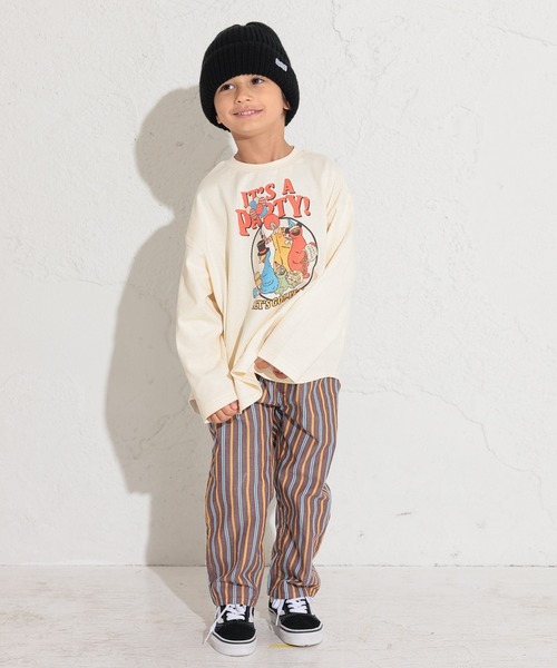 Ocean&Ground(オーシャン&グラウンド)の「ストライプワイドイージーパンツ(その他パンツ・キッズ・ブラウン/サンドベージュ・90/100/110/120/80/130/95/140)」の7枚目の写真