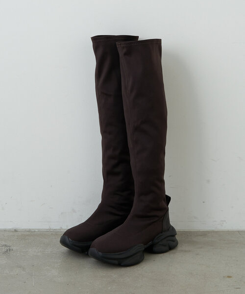RAY CASSIN（レイカズン）の「サイハイストレッチブーツ（ブーツ・レディース・ブラック/ブラウン・SMALL/MEDIUM/LARGE）」の7枚目の写真