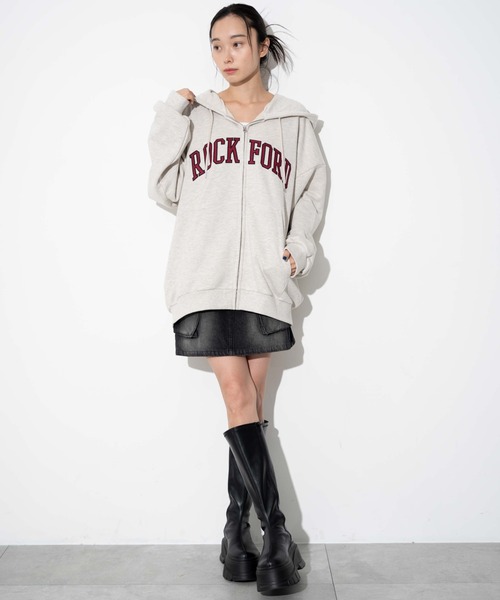 WEGO（ウィゴー）の「WEGO/ワッペンロゴジップパーカー（パーカー・メンズ・ブラック/杢グレー/アッシュグレー/オートミール/ブラウン・MEDIUM/LARGE）」の20枚目の写真