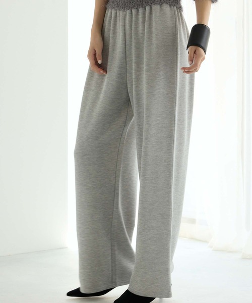 Edit Sheen（エディットシーン）の「スウェットワイドパンツ（スウェットパンツ・レディース・グレイッシュベージュ/ブラック/グレー・M）」の3枚目の写真
