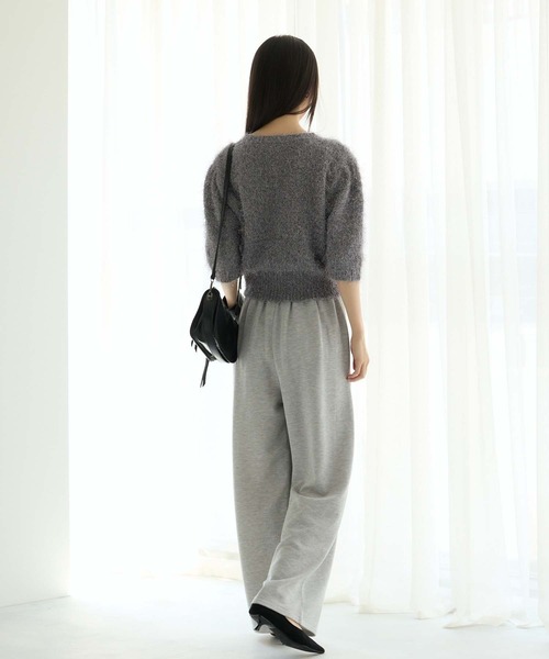 Edit Sheen（エディットシーン）の「スウェットワイドパンツ（スウェットパンツ・レディース・グレイッシュベージュ/ブラック/グレー・M）」の11枚目の写真