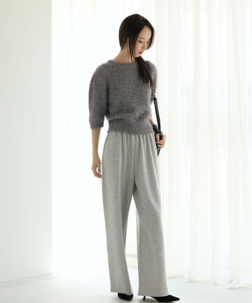 Edit Sheen（エディットシーン）の「スウェットワイドパンツ（スウェットパンツ・レディース・グレイッシュベージュ/ブラック/グレー・M）」の10枚目の写真