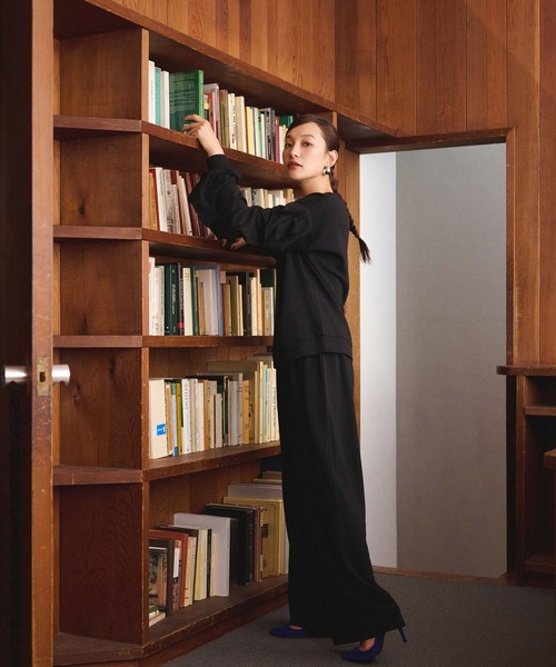 Edit Sheen（エディットシーン）の「スウェットワイドパンツ（スウェットパンツ・レディース・グレイッシュベージュ/ブラック/グレー・M）」の14枚目の写真