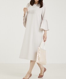 【WEB Domani掲載】【エニディカセット】袖フレア―ワンピース/セミオケ