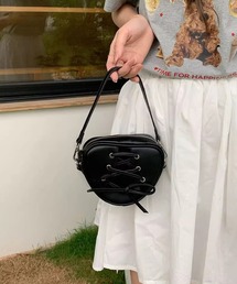 紐リボン 2WAYハートショルダーバッグ