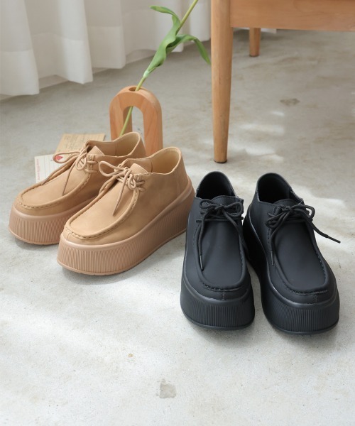 厚底モカシンシューズ セール】厚底 プラットフォーム スニーカーライク モカシン