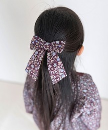 リボン 花」に該当するヘアアクセサリー（レッド/赤色系