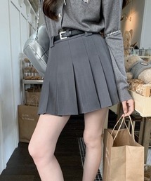 LAC-VERT（ラック・ヴェール）の「ベルトループ付きミニ丈プリーツスカート（スカート）」