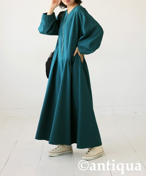 セール】ジップワンピース（ワンピース）｜antiqua（アンティカ