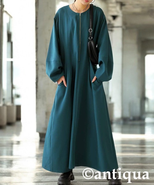 セール】ジップワンピース（ワンピース）｜antiqua（アンティカ