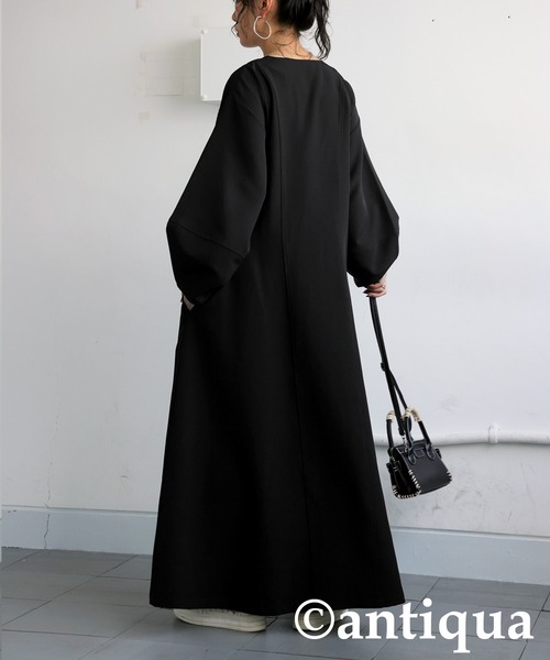 antiqua(アンティカ)の「ジップワンピース(ワンピース・レディース・ブラック/ブルーグリーン・P/R)」の8枚目の写真