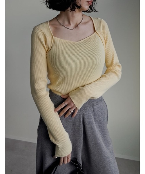 Re:EDIT（リエディ）の「ハートネックニットトップス（ニット/セーター