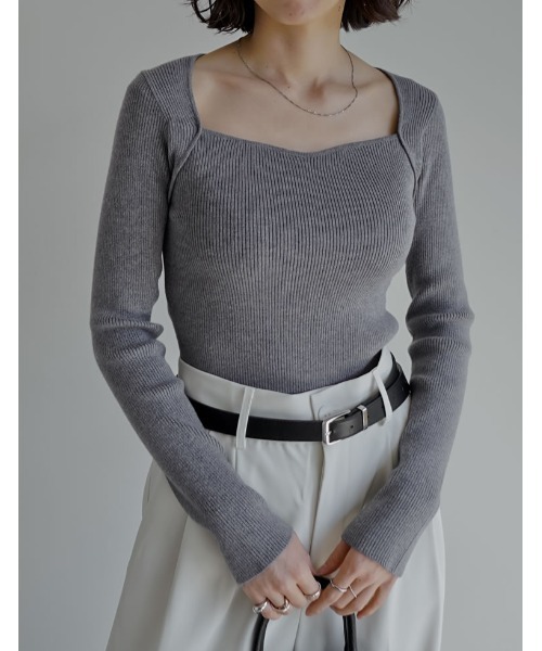 セール】ハートネックニットトップス（ニット/セーター）｜Re:EDIT