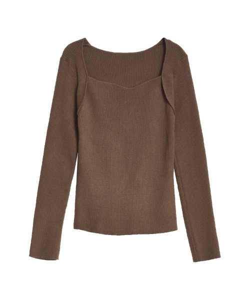 【専用】ラッフルスリーブニット ライトグレー＆ブラック、ハートネックニット 専用】ラッフルスリーブニット ライトグレー＆ブラック、ハートネック