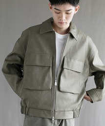 aimoha | 【aimoha neo】Fake Leather Zip-Up Jacket(ブルゾン)