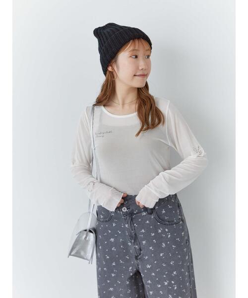 ehka sopo(エヘカソポ)の「プリントシアーカットソー(Tシャツ/カットソー・レディース・キナリ/ピンク/サックスブルー・F)」の17枚目の写真