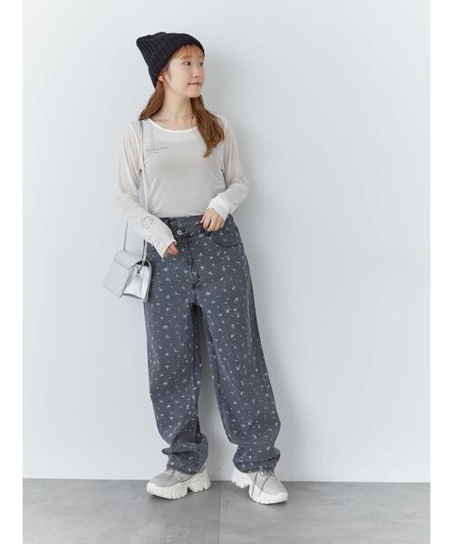 ehka sopo(エヘカソポ)の「プリントシアーカットソー(Tシャツ/カットソー・レディース・キナリ/ピンク/サックスブルー・F)」の20枚目の写真