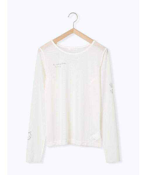 ehka sopo(エヘカソポ)の「プリントシアーカットソー(Tシャツ/カットソー・レディース・キナリ/ピンク/サックスブルー・F)」の8枚目の写真