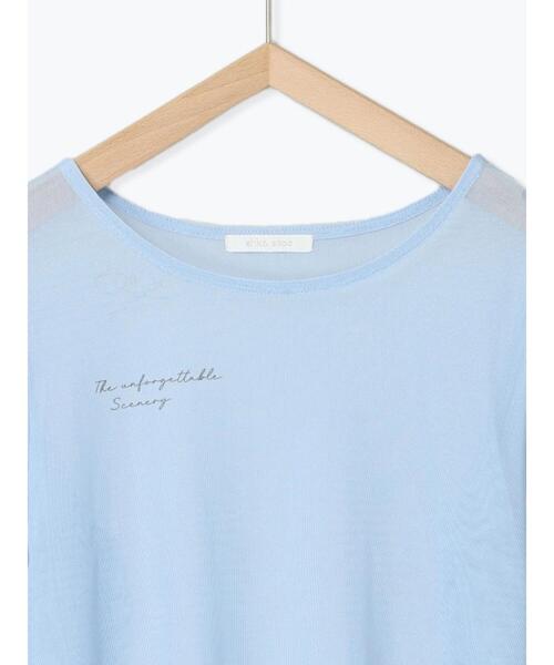 ehka sopo(エヘカソポ)の「プリントシアーカットソー(Tシャツ/カットソー・レディース・キナリ/ピンク/サックスブルー・F)」の11枚目の写真