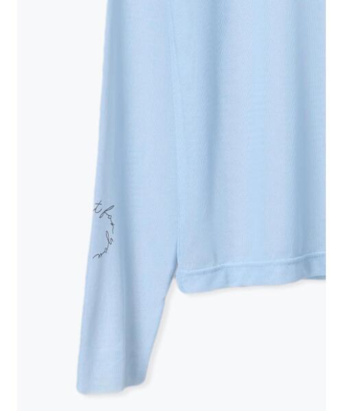 ehka sopo(エヘカソポ)の「プリントシアーカットソー(Tシャツ/カットソー・レディース・キナリ/ピンク/サックスブルー・F)」の13枚目の写真