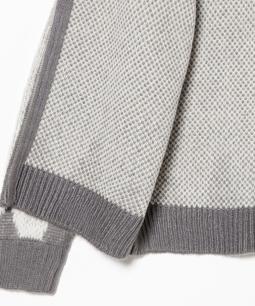 B:MING by BEAMS（ビーミングバイビームス）の「5ゲージ ジャカード フルジップ ニット（ニット/セーター・メンズ・グレー/ブラウン・S/M/L/XL）」の16枚目の写真