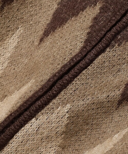 B:MING by BEAMS（ビーミングバイビームス）の「5ゲージ ジャカード フルジップ ニット（ニット/セーター・メンズ・グレー/ブラウン・S/M/L/XL）」の3枚目の写真