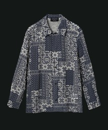 【残りわずか】パッチワークレースシャツ L/S |夏服/通気性/ドライタッチ