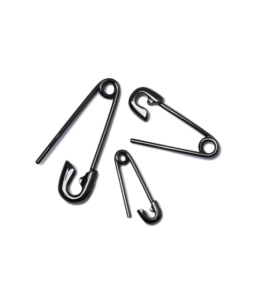 JAM HOME MADE（ジャムホームメイド）の「安全ピン ブラック ダイヤモンド ピアス M シルバー925 メンズ レディース ユニセックス（ピアス（片耳用）・メンズ・ブラック/ゴールド/シルバー・ONE SIZE）」の9枚目の写真