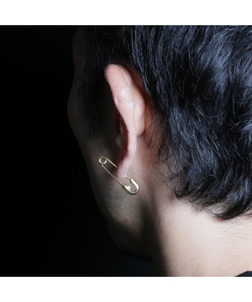 JAM HOME MADE（ジャムホームメイド）の「安全ピン ブラック ダイヤモンド ピアス M シルバー925 メンズ レディース ユニセックス（ピアス（片耳用）・メンズ・ブラック/ゴールド/シルバー・ONE SIZE）」の12枚目の写真