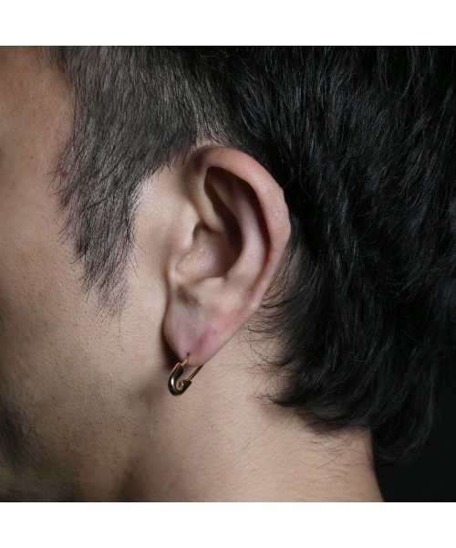 JAM HOME MADE（ジャムホームメイド）の「安全ピン ブラック ダイヤモンド ピアス M シルバー925 メンズ レディース ユニセックス（ピアス（片耳用）・メンズ・ブラック/ゴールド/シルバー・ONE SIZE）」の13枚目の写真