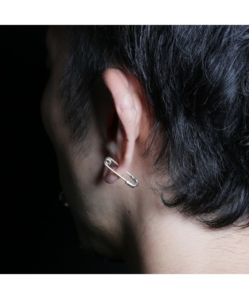 JAM HOME MADE（ジャムホームメイド）の「安全ピン ブラック ダイヤモンド ピアス M シルバー925 メンズ レディース ユニセックス（ピアス（片耳用）・メンズ・ブラック/ゴールド/シルバー・ONE SIZE）」の19枚目の写真