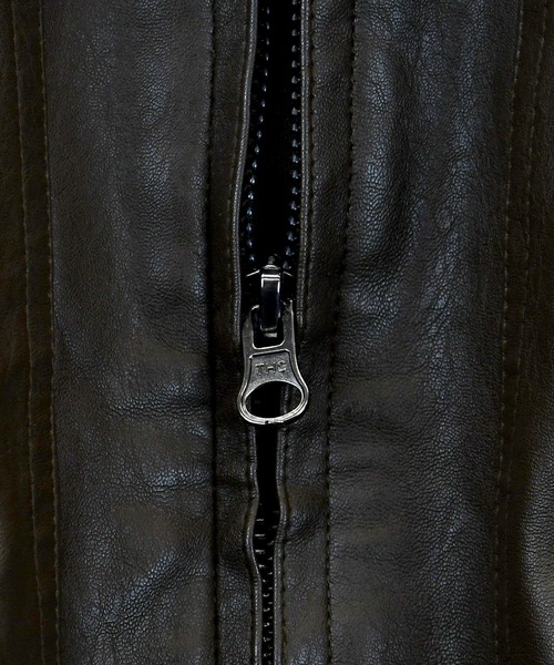 Starting Over（スターティングオーバー）の「Vintage-like synthetic leather A-2 jacket/ヴィンテージライク PU レザー A-2 フライトジャケット（ブルゾン・メンズ・ブラウン/ブラック・M/L/XL）」の10枚目の写真