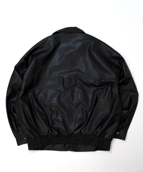 Vintage-like synthetic leather A-2 jacket/ヴィンテージライク