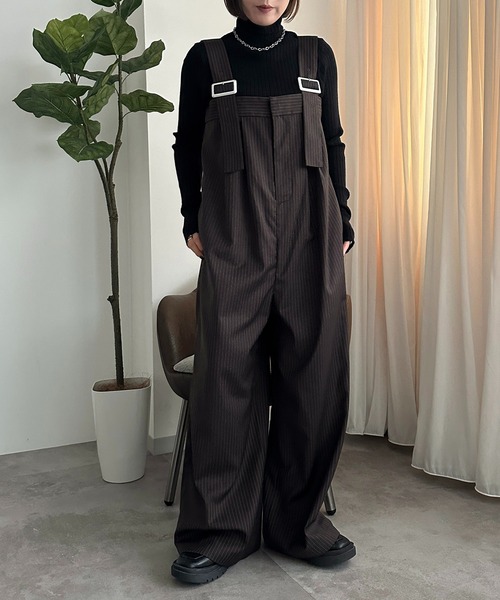 apres jour mignon(アプレジュールミニョン)の「サス付きパンツ【ZOZOTOWN限定アイテム】(その他パンツ・レディース・ブラウン系その他/ブラック系その他/ダークブラウン/チャコールグレー・X-LARGE/SMALL/MEDIUM)」の4枚目の写真