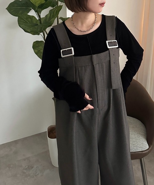 apres jour mignon(アプレジュールミニョン)の「サス付きパンツ【ZOZOTOWN限定アイテム】(その他パンツ・レディース・ブラウン系その他/ブラック系その他/ダークブラウン/チャコールグレー・X-LARGE/SMALL/MEDIUM)」の14枚目の写真