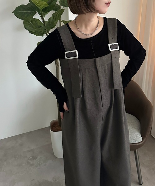 apres jour mignon(アプレジュールミニョン)の「サス付きパンツ【ZOZOTOWN限定アイテム】(その他パンツ・レディース・ブラウン系その他/ブラック系その他/ダークブラウン/チャコールグレー・X-LARGE/SMALL/MEDIUM)」の15枚目の写真